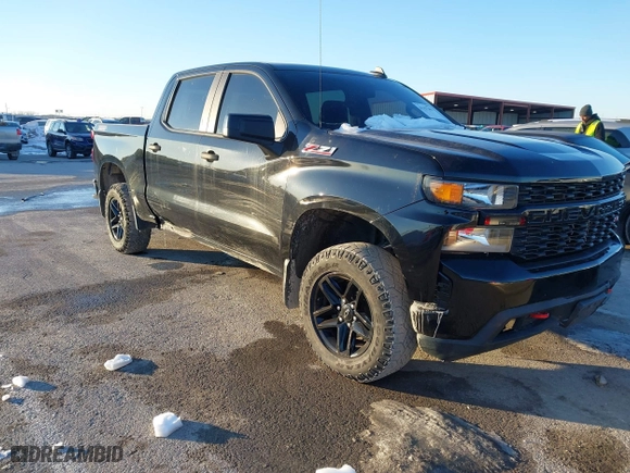 2019 Chevrolet Silverado 1500 Custom Trail Boss with VIN 3GCPYCEH7KG121386, listed as a IAAI auction lot 41357405 with 100,355 mi miles. Bid and sale history available at carsss.com. Image 1.