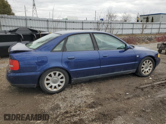 2000 Audi A4 с VIN WAUDC28D6YA043658, выставлен на аукционе Copart как лот 52804415 с пробегом 350 705 миль миль и Списание • Salvage title. История ставок и продаж доступна на DreamBid. Изображение 3.