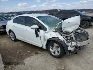 2015 Honda Civic Sedan LX with VIN 19XFB2F5XFE068633, listed as a Copart auction lot 48239295 with 164,087 mi miles and Salvage Title. Bid and sale history available at carsss.com. Image 4.