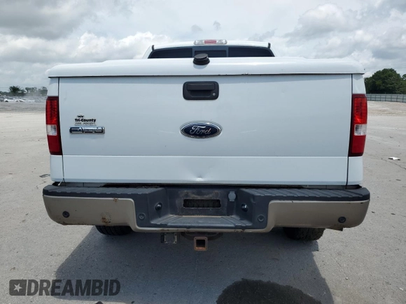 2005 Ford F-150 XLT with VIN 1FTPW14515KE37624, listed as a Copart auction lot 60975915 with 118,976 mi miles and Salvage title. Bid and sale history available at DreamBid. Image 6.