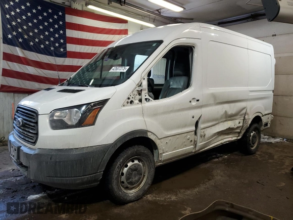 2018 Ford Transit with VIN 1FTYR1CM3JKA93793, listed as a Copart auction lot 42607275 with 125,241 mi miles and Salvage Title. Bid and sale history available at DreamBid. Image 1.