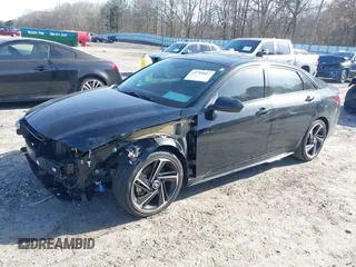 2023 Hyundai Elantra N Line z VIN KMHLR4AF9PU609633, wystawiony jako IAAI lot #41758887 z przebiegiem 24 000 mil mil oraz . Historia ofert i sprzedaży dostępna na DreamBid. Obrazek 2.