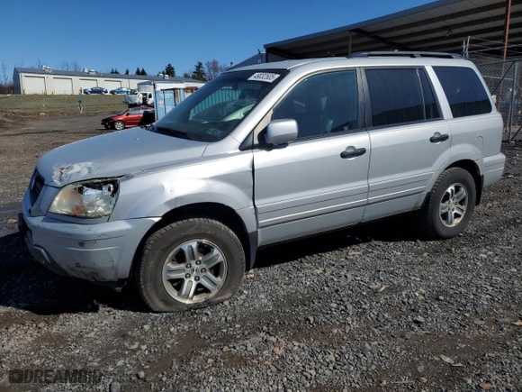 2004 Honda Pilot EX with VIN 2HKYF18644H593063, listed as a Copart auction lot 49032505 with 156,596 mi miles and Salvage Title. Bid and sale history available at carsss.com. Image 1.