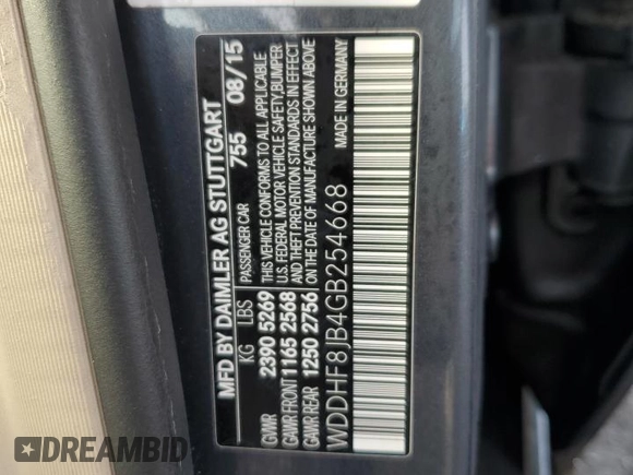 2016 Mercedes-Benz E-Class E 350 Luxury with VIN WDDHF8JB4GB254668, listed as a Copart auction lot 72960932 with Not Provided miles. Bid and sale history available at carsss.com. Image 13.