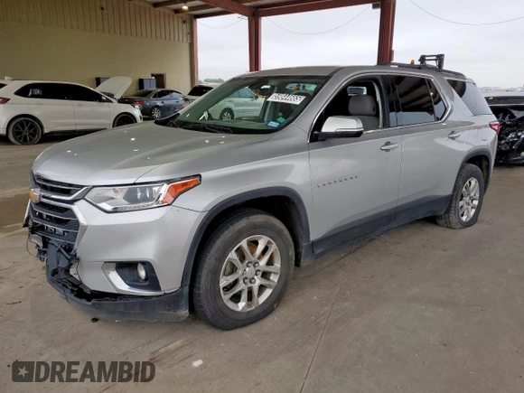 2020 Chevrolet Traverse LT Cloth z VIN 1GNERGKW7LJ245051, wystawiony jako Copart lot #59844665 z przebiegiem 129 295 mil mil oraz Czysty tytuł • Clean title. Historia ofert i sprzedaży dostępna na DreamBid. Obrazek 1.