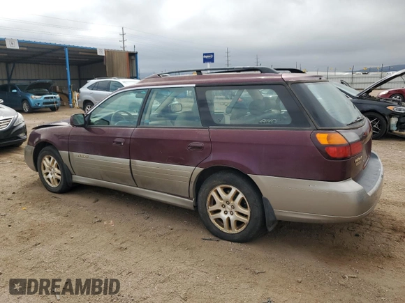 2000 Subaru Legacy Outback Limited with VIN 4S3BH6865Y7621900, listed as a Copart auction lot 53691725 with 285,950 mi miles and Salvage title. Bid and sale history available at DreamBid. Image 2.