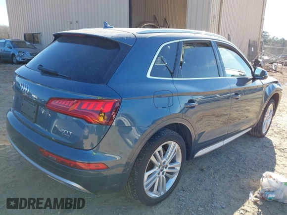 2018 Audi Q5 Prestige with VIN WA1CNAFY9J2126343, listed as a IAAI auction lot 41171845 with 50,518 mi miles. Bid and sale history available at carsss.com. Image 4.