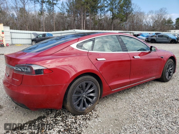 2020 Tesla Model S Long Range with VIN 5YJSA1E26LF353676, listed as a Copart auction lot 46467155 with 57,189 mi miles and Salvage Title. Bid and sale history available at carsss.com. Image 3.