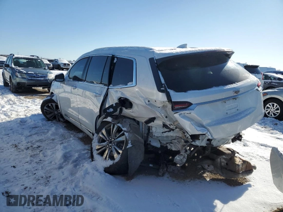 2021 Cadillac XT6 Premium Luxury with VIN 1GYKPDRS3MZ179615, listed as a Copart auction lot 88993095 with 38,208 mi miles and Salvage title. Bid and sale history available at DreamBid. Image 2.