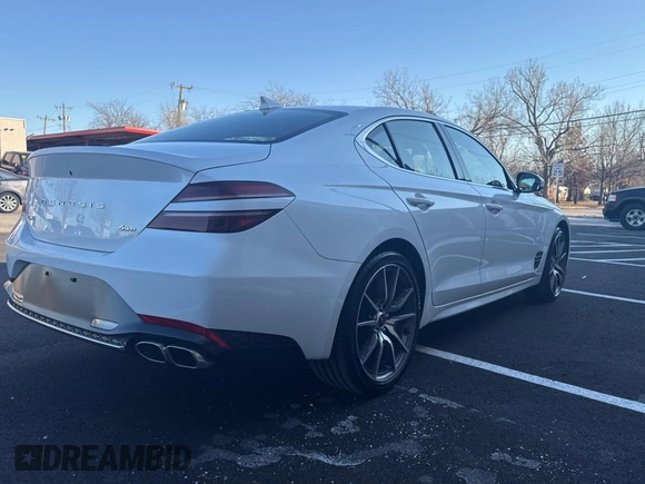 2023 Genesis G70 2.0T with VIN KMTG34TA0PU132665, listed as a Copart auction lot 88997945 with 3,158 mi miles and Clean Title. Bid and sale history available at DreamBid. Image 4.