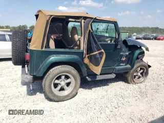 2001 Jeep Wrangler Sahara with VIN 1J4FA59S71P339334, listed as a Copart auction lot 74805224 with 265,778 mi miles and Salvage Title. Bid and sale history available at carsss.com. Image 3.