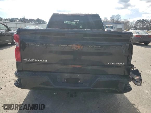 2020 Chevrolet Silverado 1500 Custom with VIN 3GCPWBEK4LG137008, listed as a Copart auction lot 87050564 with 169,386 mi miles and Salvage Title. Bid and sale history available at carsss.com. Image 6.