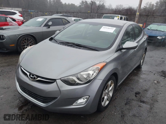 2012 Hyundai Elantra Limited with VIN KMHDH4AE0CU198325, listed as a IAAI auction lot 41938155 with 163,586 mi miles. Bid and sale history available at carsss.com. Image 2.