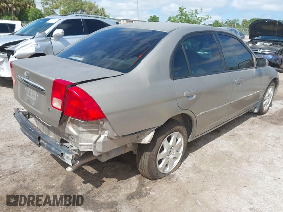 2001 Honda Civic EX with VIN 2HGES26711H599408, listed as a IAAI auction lot 41993846 with 96,095 mi miles and . Bid and sale history available at DreamBid. Image 4.