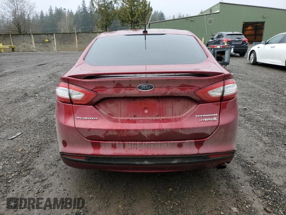 2016 Ford Fusion Titanium Hybrid with VIN 3FA6P0RU7GR187877, listed as a Copart auction lot 88923615 with 76,322 mi miles and Salvage Title. Bid and sale history available at carsss.com. Image 6.