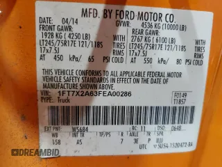 2015 Ford F-250 XLT с VIN 1FT7X2A63FEA00286, выставлен на аукционе Copart как лот 58624425 с пробегом Не указан миль и Чистый • Clean title. История ставок и продаж доступна на DreamBid. Изображение 12.