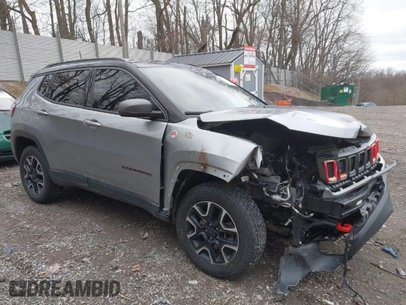 2020 Jeep Compass Trailhawk with VIN 3C4NJDDB9LT127231, listed as a IAAI auction lot 41817392 with 111,344 mi miles and . Bid and sale history available at carsss.com. Image 1.