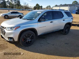 2018 Chevrolet Traverse Premier with VIN 1GNERKKW6JJ132241, listed as a Copart auction lot 87726645 with 112,925 mi miles and Salvage Title. Bid and sale history available at carsss.com. Image 1.