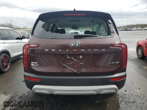 2021 Kia Telluride LX with VIN 5XYP2DHC8MG160478, listed as a Copart auction lot 51707445 with 52,934 mi miles and Salvage title. Bid and sale history available at DreamBid. Image 6.