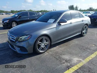 2017 Mercedes-Benz E with VIN WDDZF4JB4HA120585, listed as a IAAI auction lot 41912121 with 107,649 mi miles. Bid and sale history available at carsss.com. Image 2.
