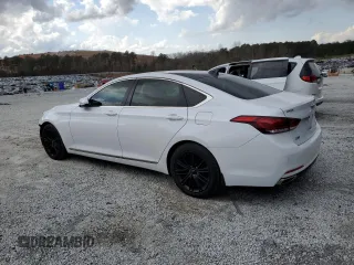 2018 Genesis G80 3.8L with VIN KMHGN4JE8JU239948, listed as a Copart auction lot 48525685 with 114,494 mi miles and Salvage Title. Bid and sale history available at carsss.com. Image 2.