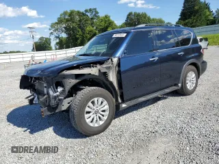 2020 Nissan Armada SV with VIN JN8AY2ND9LX016279, listed as a Copart auction lot 58010604 with 86,016 mi miles and Salvage Title. Bid and sale history available at carsss.com. Image 1.