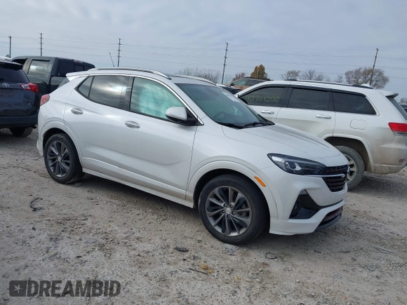 2020 Buick Encore GX Essence with VIN KL4MMFSL9LB104263, listed as a IAAI auction lot 40996823 with 44,257 mi miles and . Bid and sale history available at DreamBid. Image 1.