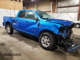 2021 Ram 2500 Laramie with VIN 3C6UR5FL1MG570734, listed as a Copart auction lot 53580205 with 52,873 mi miles and Salvage title. Bid and sale history available at DreamBid. Image 4.