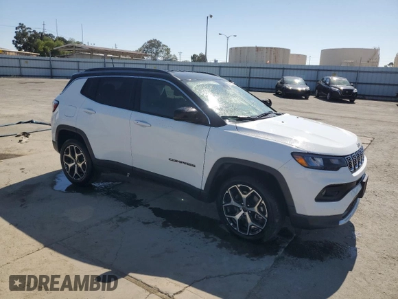 2025 Jeep Compass Limited with VIN 3C4NJDCN8ST525816, listed as a Copart auction lot 62394535 with 20,865 mi miles and Clean title. Bid and sale history available at DreamBid. Image 4.