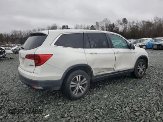 2016 Honda Pilot EX-L with VIN 5FNYF6H59GB054462, listed as a Copart auction lot 44717105 with 95,716 mi miles and Salvage Title. Bid and sale history available at carsss.com. Image 3.
