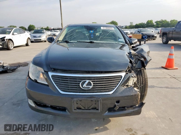 2007 Lexus LS 460 with VIN JTHBL46F775047122, listed as a Copart auction lot 57300995 with Not Provided miles and Clean Title. Bid and sale history available at DreamBid. Image 5.