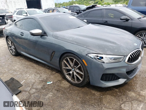 2019 BMW 8 Series M850i xDrive with VIN WBABC4C51KBU96543, listed as a Copart auction lot 61284654 with 39,966 mi miles and Salvage Title. Bid and sale history available at carsss.com. Image 4.