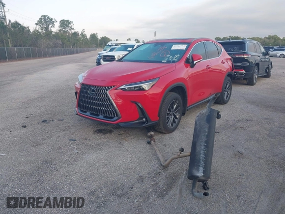2025 Lexus NX with VIN 2T2ADCAZ8SC018984, listed as a IAAI auction lot 41641184 with 14,489 mi miles. Bid and sale history available at carsss.com. Image 2.