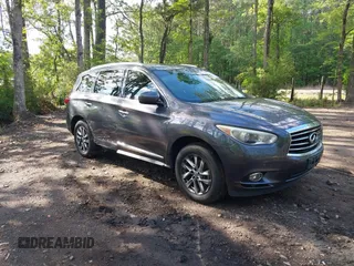 2013 Infiniti JX35 with VIN 5N1AL0MM3DC332667, listed as a IAAI auction lot 42196690 with 252,487 mi miles. Bid and sale history available at carsss.com. Image 1.