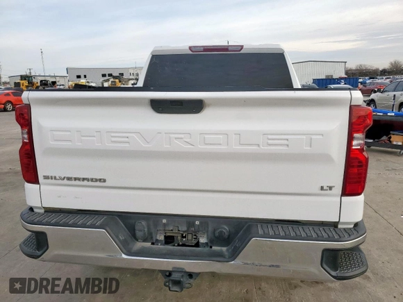 2020 Chevrolet Silverado 1500 LT with VIN 3GCPWCED8LG265694, listed as a Copart auction lot 48019665 with 0 mi miles and Salvage Title. Bid and sale history available at carsss.com. Image 6.