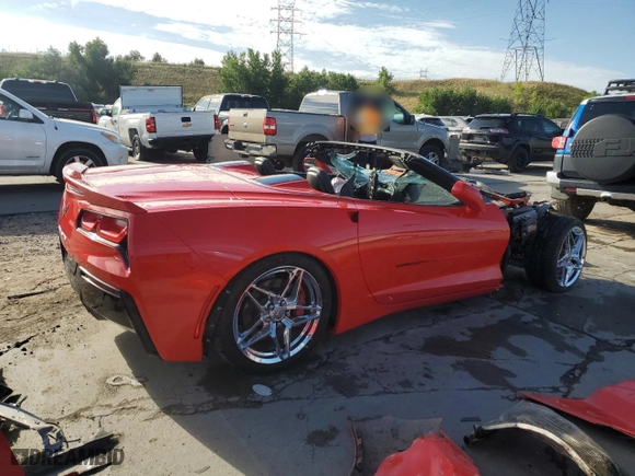2014 Chevrolet Corvette Stingray 1LT with VIN 1G1YA3D71E5110065, listed as a Copart auction lot 69433004 with 0 mi miles and Non Repairable. Bid and sale history available at carsss.com. Image 3.