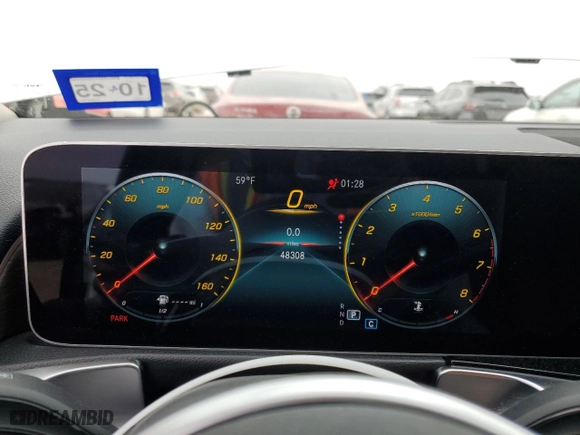 2020 Mercedes-Benz GLB with VIN W1N4M4GB6LW027816, listed as a Copart auction lot 44717965 with 48,308 mi miles and Salvage Title. Bid and sale history available at carsss.com. Image 9.