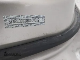 2008 Honda Odyssey Touring with VIN 5FNRL38928B109012, listed as a IAAI auction lot 41922712 with 241,589 mi miles. Bid and sale history available at carsss.com. Image 9.