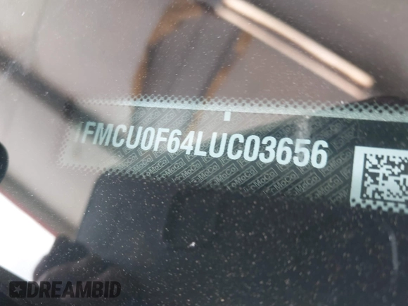 2020 Ford Escape S z VIN 1FMCU0F64LUC03656, wystawiony jako IAAI lot #42415638 z przebiegiem 96 759 mil mil oraz . Historia ofert i sprzedaży dostępna na DreamBid. Obrazek 9.