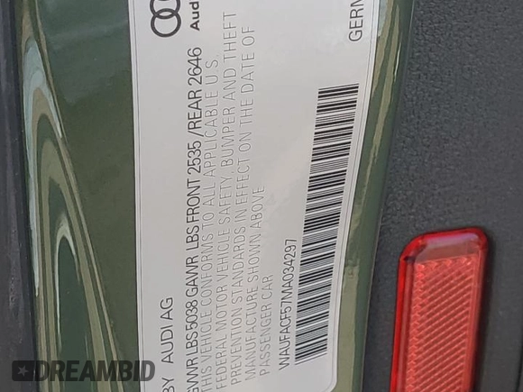 2021 Audi A5 Sportback S line Premium Plus with VIN WAUFACF57MA034297, listed as a Copart auction lot 43795064 with 39,086 mi miles. Bid and sale history available at carsss.com. Image 12.