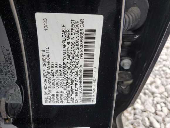 2024 Acura Integra Technology with VIN 19UDE4H66RA015128, listed as a Copart auction lot 56436745 with 15,040 mi miles and Salvage title. Bid and sale history available at DreamBid. Image 12.