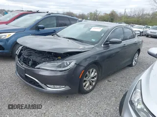 2015 Chrysler 200 C with VIN 1C3CCCCG6FN528429, listed as a IAAI auction lot 42048504 with 107,145 mi miles. Bid and sale history available at carsss.com. Image 2.