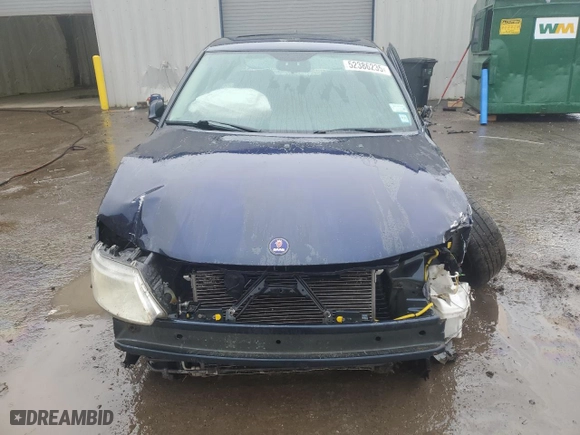 2005 Saab 9-3 with VIN YS3FD45Y751056175, listed as a Copart auction lot 52386235 with 211,414 mi miles and Salvage Title. Bid and sale history available at carsss.com. Image 5.