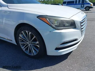 2016 Hyundai Genesis 3.8L with VIN KMHGN4JE2GU128482, listed as a IAAI auction lot 42065181 with 163,925 mi miles. Bid and sale history available at carsss.com. Image 6.
