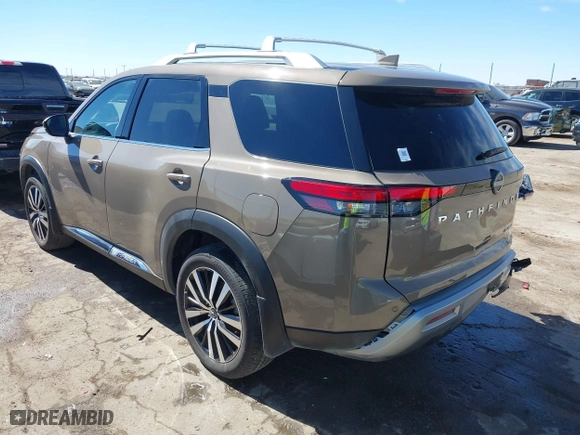 2024 Nissan Pathfinder Platinum with VIN 5N1DR3DG8RC218498, listed as a IAAI auction lot 41646908 with 7,361 mi miles. Bid and sale history available at carsss.com. Image 3.