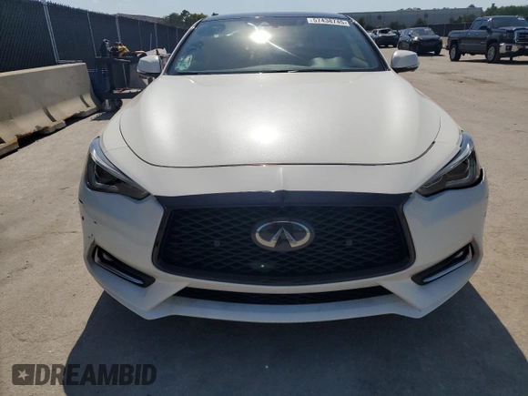 2021 Infiniti Q60 Luxe with VIN JN1EV7KLXMM470206, listed as a Copart auction lot 57438745 with 54,403 mi miles and Clean title. Bid and sale history available at DreamBid. Image 5.