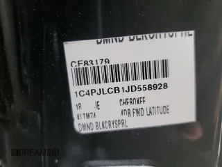 2018 Jeep Cherokee Latitude Tech Connect с VIN 1C4PJLCB1JD558928, выставлен на аукционе Copart как лот 57655535 с пробегом 81 130 миль миль и Списание • Salvage title. История ставок и продаж доступна на DreamBid. Изображение 14.