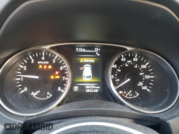 2015 Nissan Rogue S with VIN KNMAT2MT6FP503883, listed as a Copart auction lot 44443905 with 180,295 mi miles and Salvage Title. Bid and sale history available at DreamBid. Image 9.