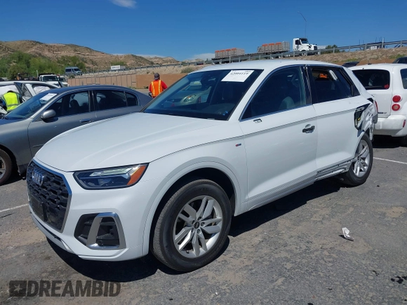 2022 Audi Q5 S line Premium with VIN WA1GAAFY0N2012590, listed as a IAAI auction lot 42004119 with 35,843 mi miles. Bid and sale history available at carsss.com. Image 20.