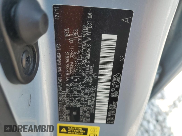 2012 Lexus RX 350 z VIN 2T2ZK1BA4CC073326, wystawiony jako Copart lot #63754925 z przebiegiem 137 653 mil mil oraz Szkoda całkowita • Salvage title. Historia ofert i sprzedaży dostępna na DreamBid. Obrazek 13.